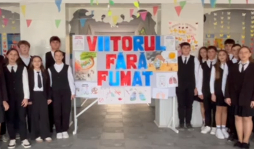 „Viitorul nostru e fără fum!” Reportaj realizat de elevii din Gimnaziul Petrunea, raionul Glodeni, în cadrul proiectului „Viitorul fără fumat. NEXT STEP”.